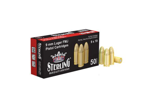 sterling 9mm brass cased ammunition 1000 round case pre order local pick up only!!!